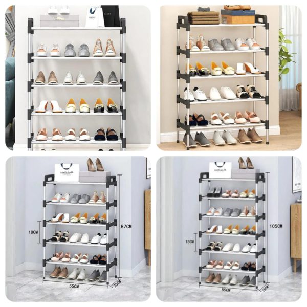 Stackable Tier Shoe Rack with Side Support – Indoor & Outdoor Free-Standing Storage